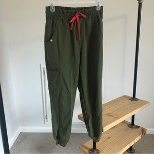 Limited edition FIGS dark olive high waisted joggers